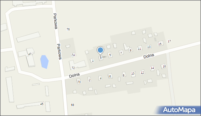 Szychowice Nowe, Dolna, 3, mapa Szychowice Nowe