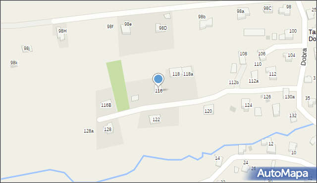 Targanice, Dobra, 116, mapa Targanice