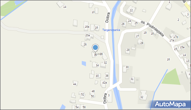 Targanice, Dobra, 30, mapa Targanice