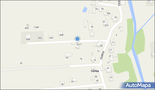 Targanice, Dobra, 72, mapa Targanice