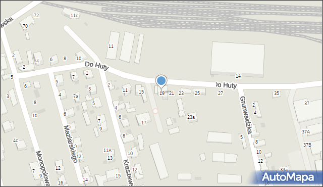 Tarnów, Do Huty, 19, mapa Tarnów