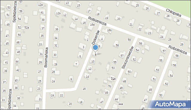 Tczew, Dokerów, 8, mapa Tczew