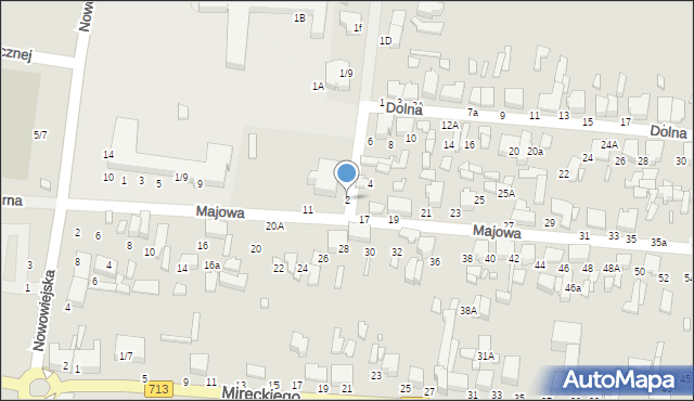 Tomaszów Mazowiecki, Dolna, 2, mapa Tomaszów Mazowiecki