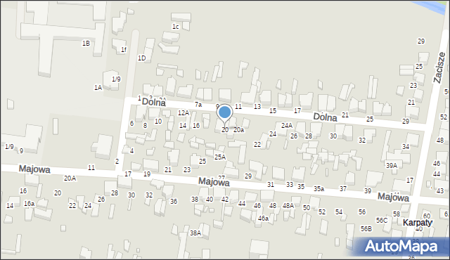 Tomaszów Mazowiecki, Dolna, 20, mapa Tomaszów Mazowiecki