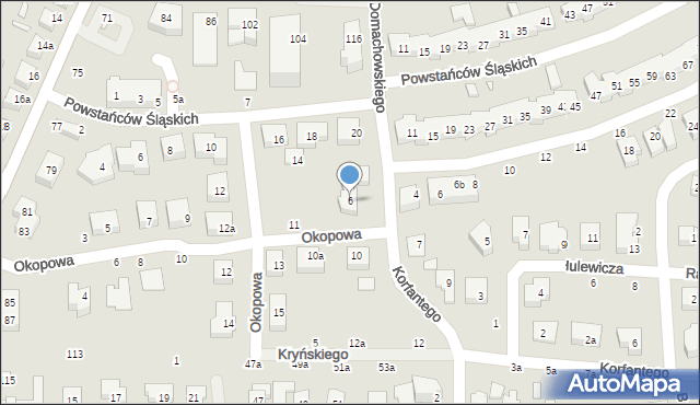 Toruń, Domachowskiego Józefa, ks., 6, mapa Torunia