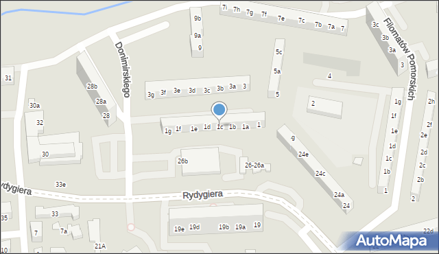 Toruń, Donimirskiego Teodora, 1c, mapa Torunia