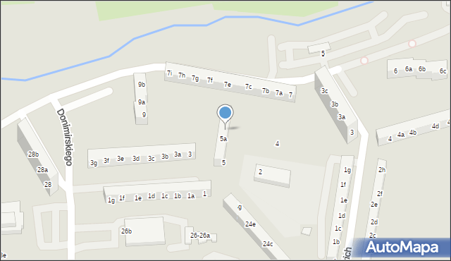 Toruń, Donimirskiego Teodora, 5b, mapa Torunia