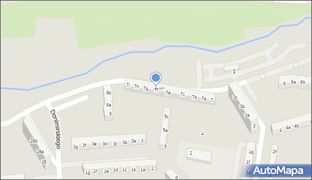 Toruń, Donimirskiego Teodora, 7f, mapa Torunia
