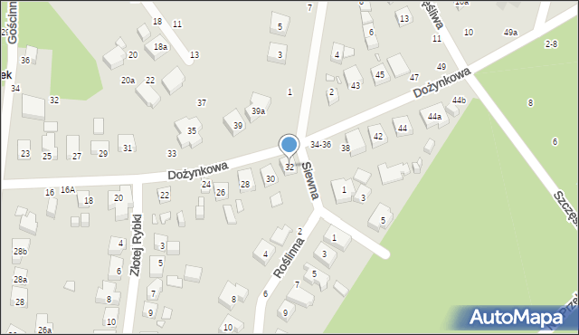 Toruń, Dożynkowa, 32, mapa Torunia