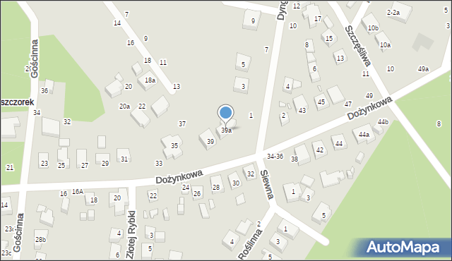 Toruń, Dożynkowa, 39a, mapa Torunia