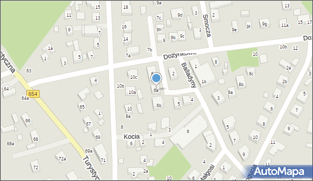 Toruń, Dożynkowa, 6a, mapa Torunia