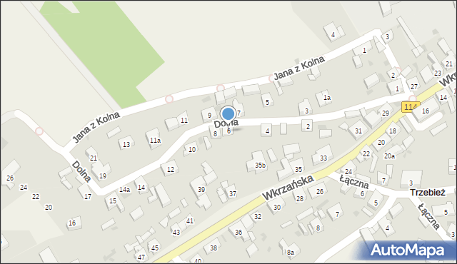 Trzebież, Dolna, 6, mapa Trzebież