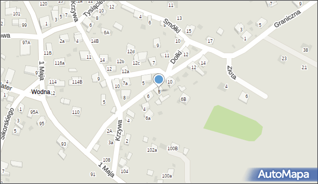 Trzebinia, Dołki, 8, mapa Trzebinia