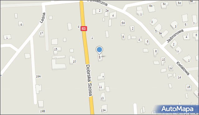 Turek, Dobrska Szosa, 5, mapa Turka