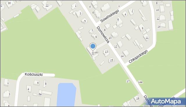 Tuszyn, Domowicza, 11, mapa Tuszyn