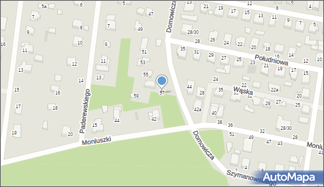 Tuszyn, Domowicza, 57, mapa Tuszyn