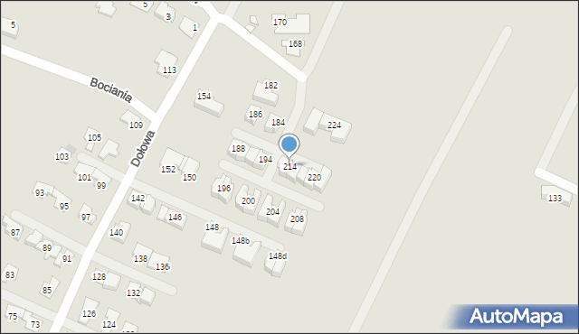 Tychy, Dołowa, 214, mapa Tychów