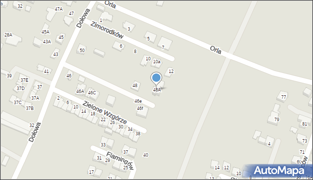 Tychy, Dołowa, 48A, mapa Tychów