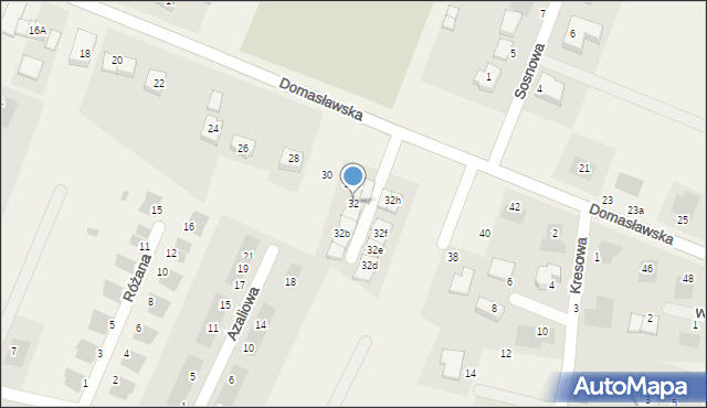 Tyniec Mały, Domasławska, 32, mapa Tyniec Mały