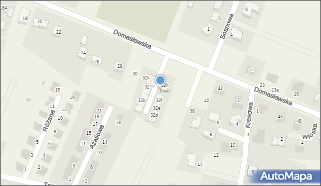 Tyniec Mały, Domasławska, 32g, mapa Tyniec Mały