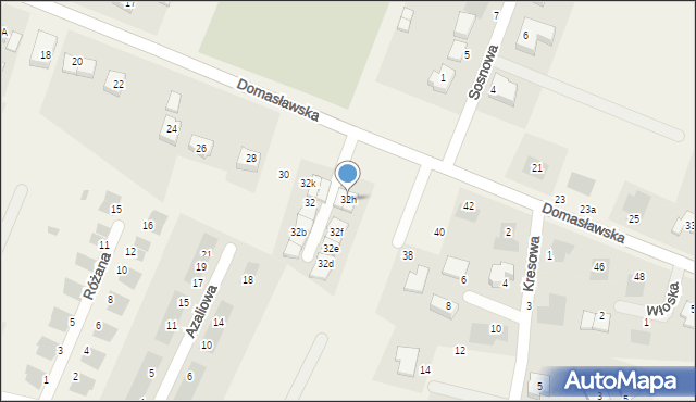 Tyniec Mały, Domasławska, 32h, mapa Tyniec Mały