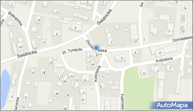 Tyniec Mały, Domasławska, 4, mapa Tyniec Mały