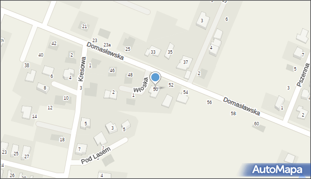Tyniec Mały, Domasławska, 50, mapa Tyniec Mały