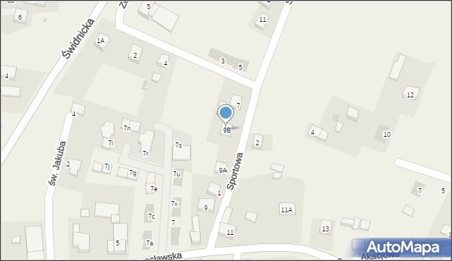 Tyniec Mały, Domasławska, 9B, mapa Tyniec Mały