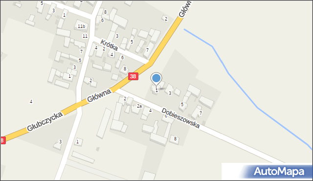 Ucieszków, Dobieszowska, 1, mapa Ucieszków