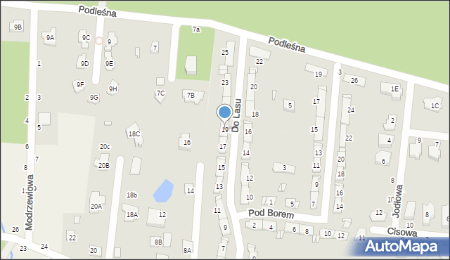 Ustanów, Do Lasu, 19, mapa Ustanów