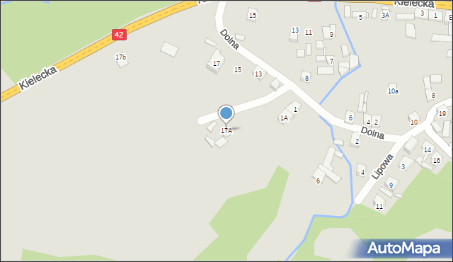 Wąchock, Dolna, 17A, mapa Wąchock