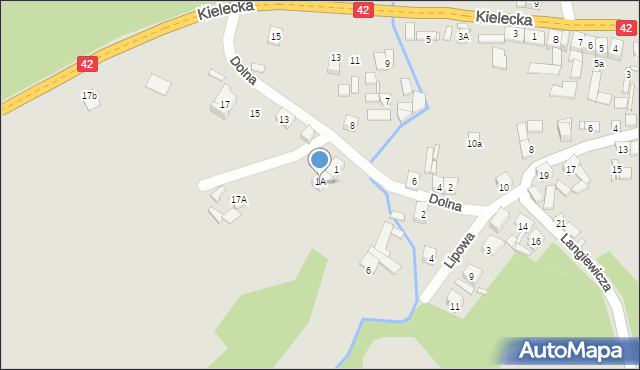 Wąchock, Dolna, 1b, mapa Wąchock