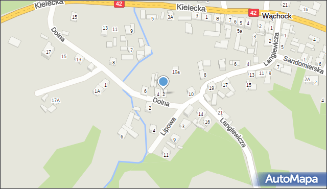 Wąchock, Dolna, 2, mapa Wąchock