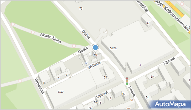 Warszawa, Dobra, 59, mapa Warszawy