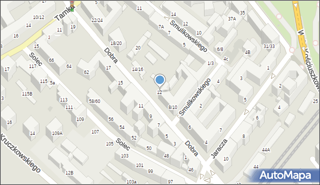 Warszawa, Dobra, 12, mapa Warszawy