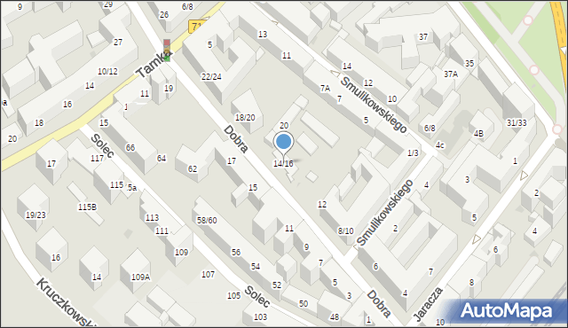 Warszawa, Dobra, 14/16, mapa Warszawy