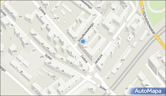 Warszawa, Dobra, 6, mapa Warszawy