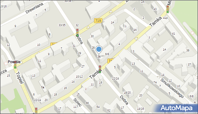 Warszawa, Dobra, 26, mapa Warszawy