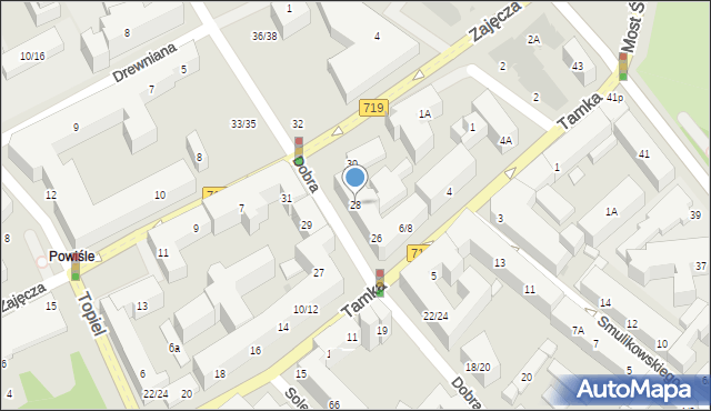 Warszawa, Dobra, 28, mapa Warszawy