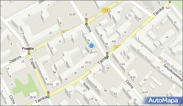 Warszawa, Dobra, 27, mapa Warszawy