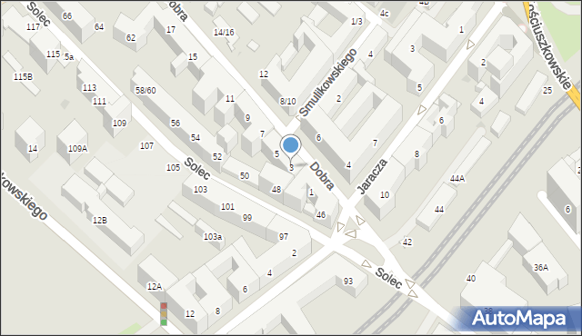 Warszawa, Dobra, 3, mapa Warszawy