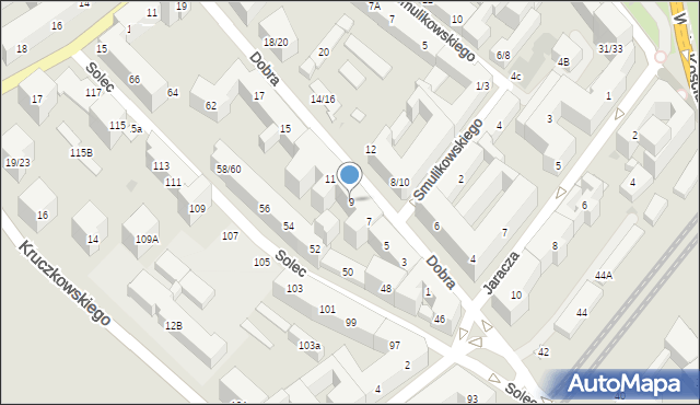Warszawa, Dobra, 9, mapa Warszawy