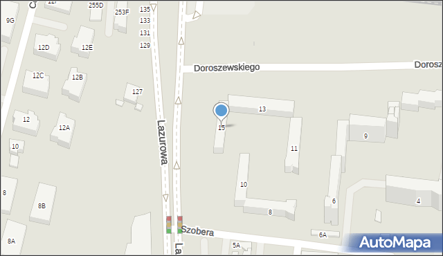 Warszawa, Doroszewskiego Witolda, 15, mapa Warszawy