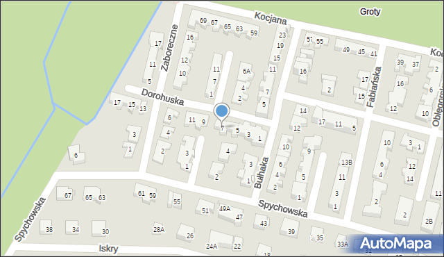 Warszawa, Dorohuska, 7, mapa Warszawy