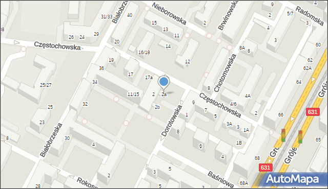 Warszawa, Dorotowska, 2a, mapa Warszawy