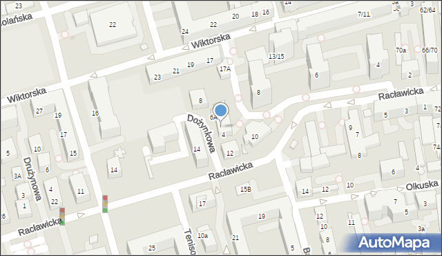 Warszawa, Dożynkowa, 6, mapa Warszawy