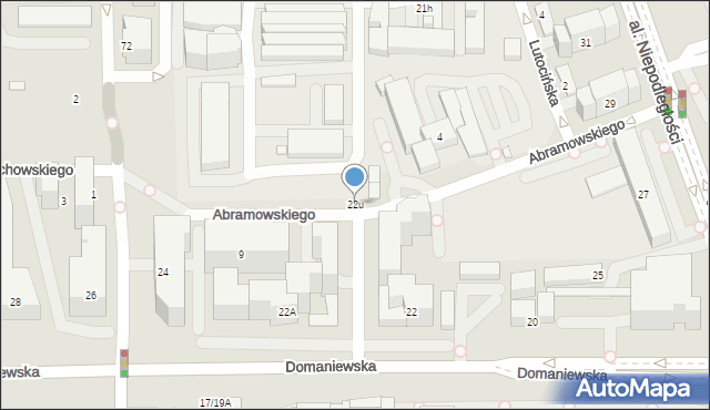 Warszawa, Domaniewska, 22u, mapa Warszawy