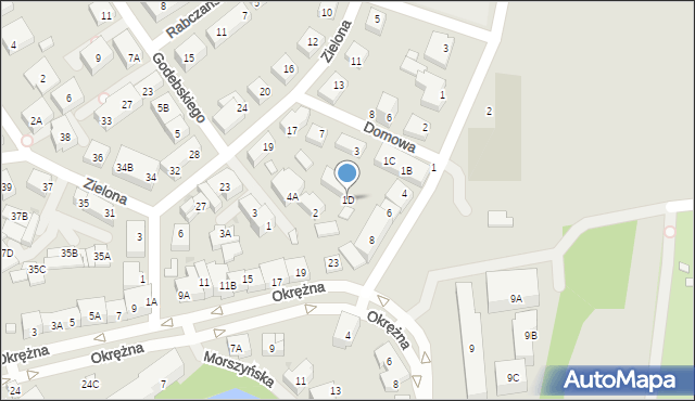 Warszawa, Domowa, 1D, mapa Warszawy