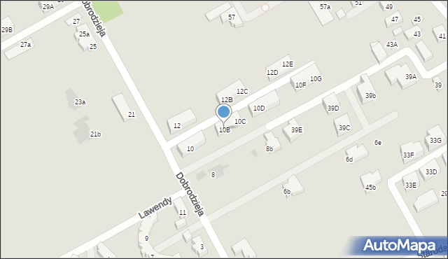 Warszawa, Dobrodzieja, 10B, mapa Warszawy