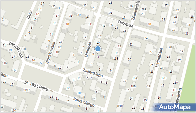 Warszawa, Domeyki Ignacego, 4, mapa Warszawy